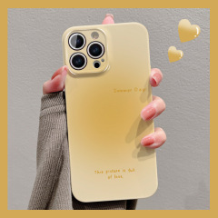 iPhone16/15promaxフィルム16pro新国産携帯電話ケースに適していますアップルイエローグラデーション英語