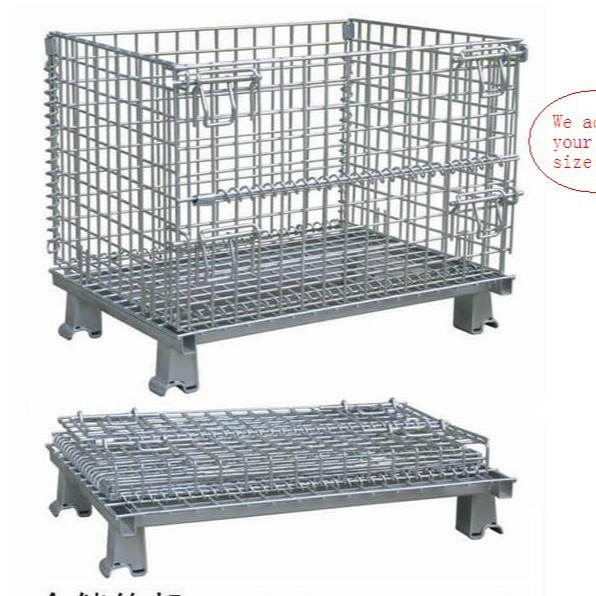 【专业品质】优质可堆叠网格笼  折叠式仓储笼 网格托盘 B-4