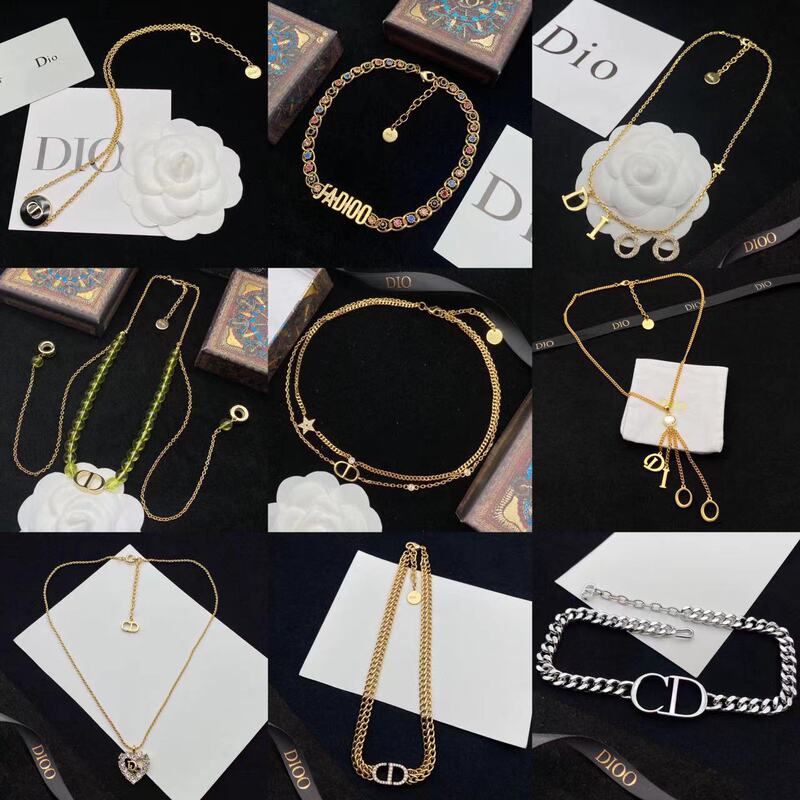 Dijia/D's New Pig Nose Letter Cd Snake Bone Necklace Fashionable Versatile Necklace Series Brass Material Wholesale