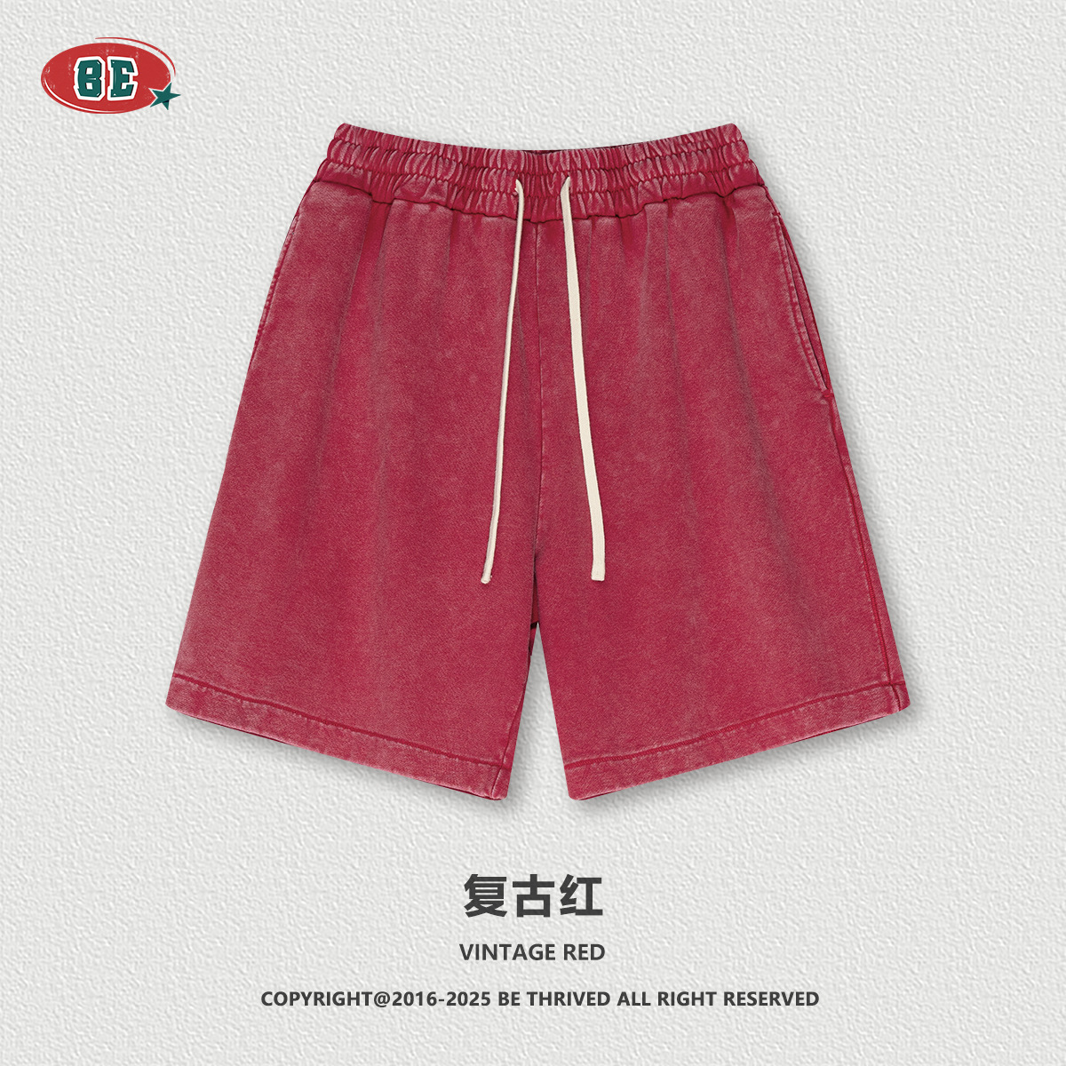 Pantalones Cortos Deportivos Lavados de Algodón