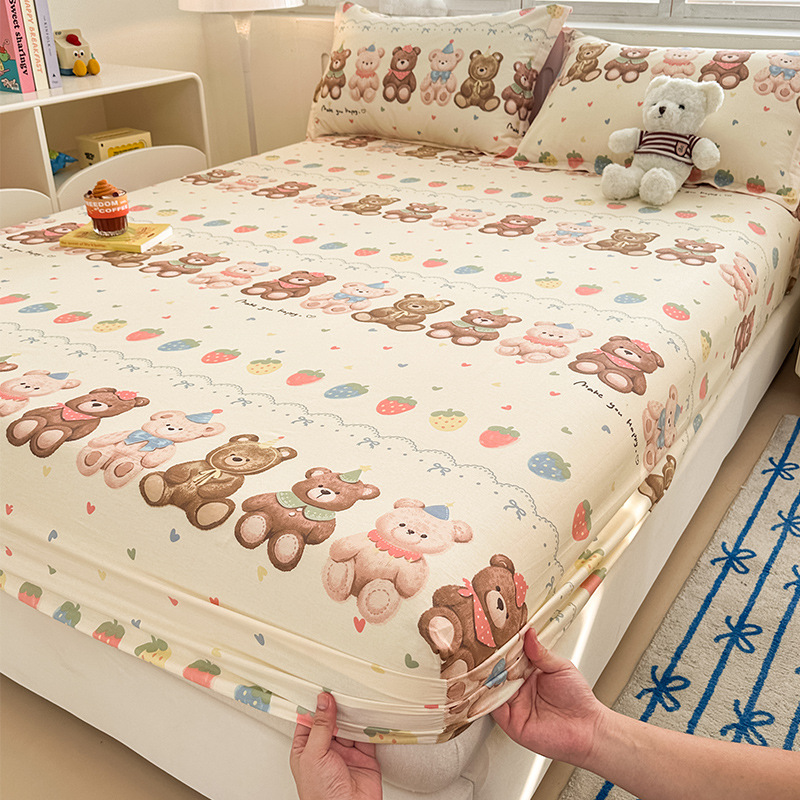 2025 nueva sábana de algodón pequeña fresca funda protectora de colchón de algodón de una sola pieza cubierta de cama para niños dormitorio 2025 nueva