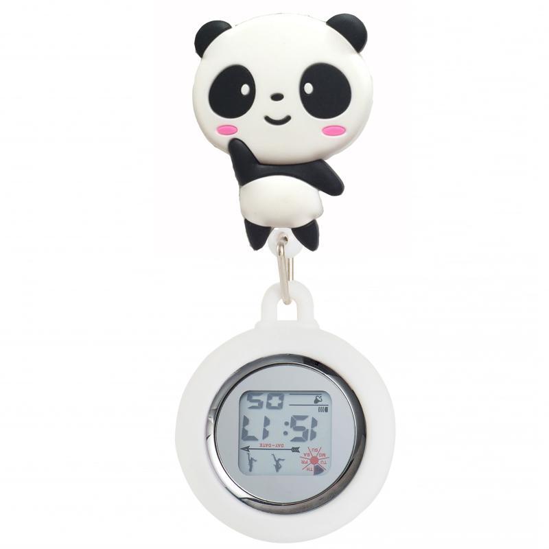 Reloj de enfermera de estiramiento multifuncional luminoso fuerte reloj colgante reloj electrónico digital retráctil de dibujos animados lindo clip cronómetro reloj de bolsillo