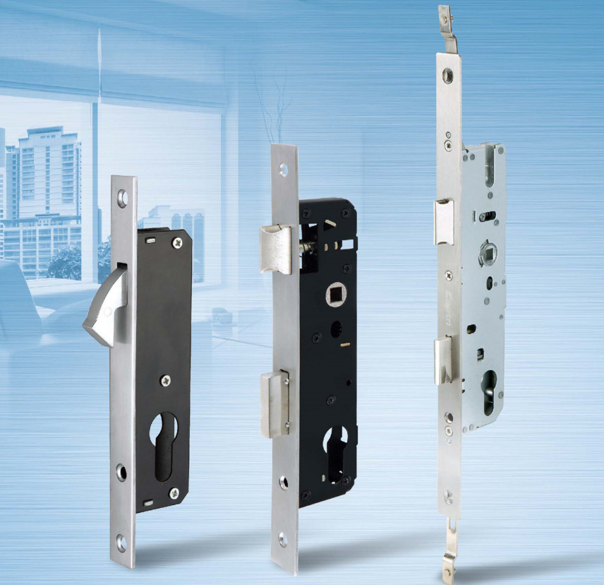 Suministro de fábrica cerradura de puerta antirrobo cuerpo de cerradura de acero inoxidable estándar europeo internacional C-8525 cerradura de puerta mecánica accesorios al por mayor