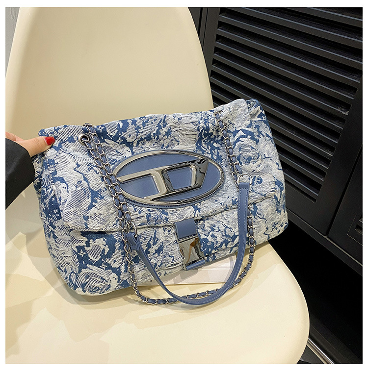 

large capacity jacquard cotton tote cloth bag dingdang bag single shoulder crossbody chain wandering bag airport bag mommy bag female bag