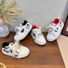 2026新款儿童HelloKitty小白鞋男女童卡通时尚休闲舒适运动潮板鞋