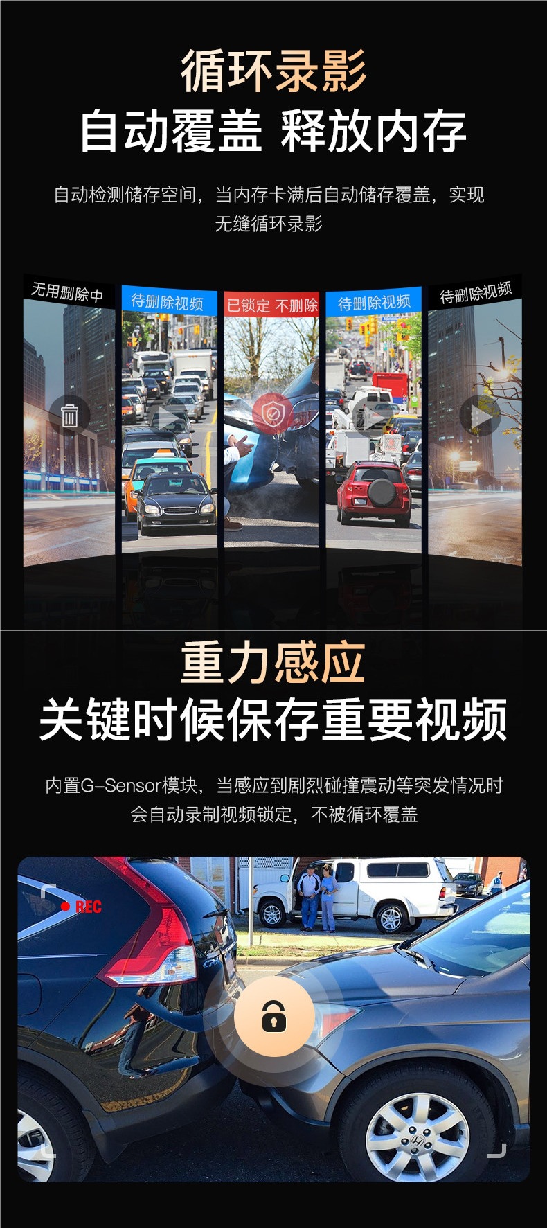 Lingdu Dash Cam 4K Ultra Hd Streaming Media Rearview Mirror Dual Camera Front and Rear 2025 New Model No Installation Wireless