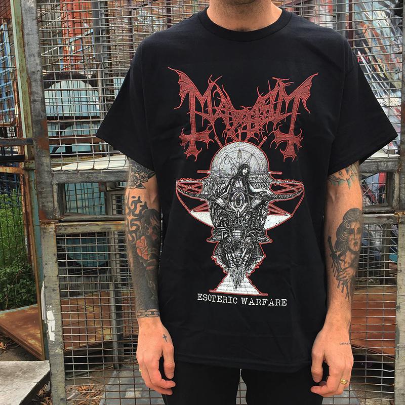 Mayhem Norwegian Band Metal Rock Punk American Retro Dark Style Black Red Street Men's T-Shirt