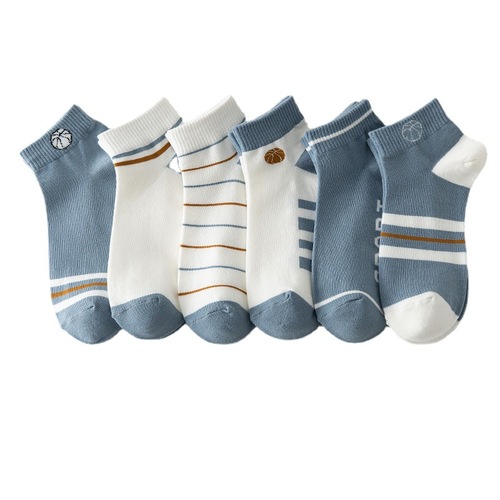 Socks men's socks summer thin low-cut ins trendy spring and autumn short-tube cotton sweat-absorbent breathable basketball sports socks