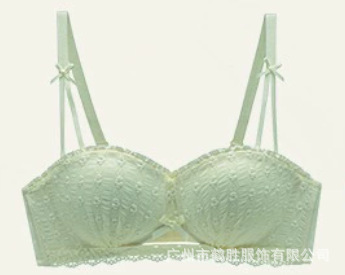 Ropa interior japonesa con top de tubo sin anillo de acero, encaje recogido, modelos delgados de niña, dos tipos de sujetadores franceses, senos pequeños, grandes