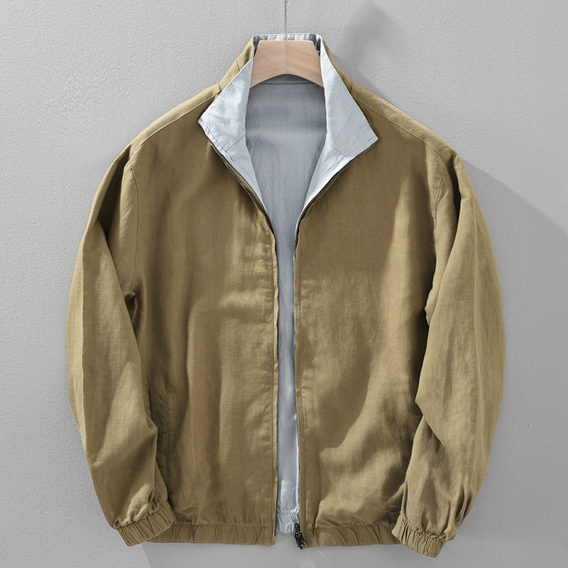 2522 Old Money Style High-End Lightweight Glossy Tencel Linen Lapel Jacket Men's Casual Double-Sided Jacket 2522 Old Money Style High-End Lightweight Glossy Tencel Linen Lapel Jacket Men's Casual Double-Sided Jacket
