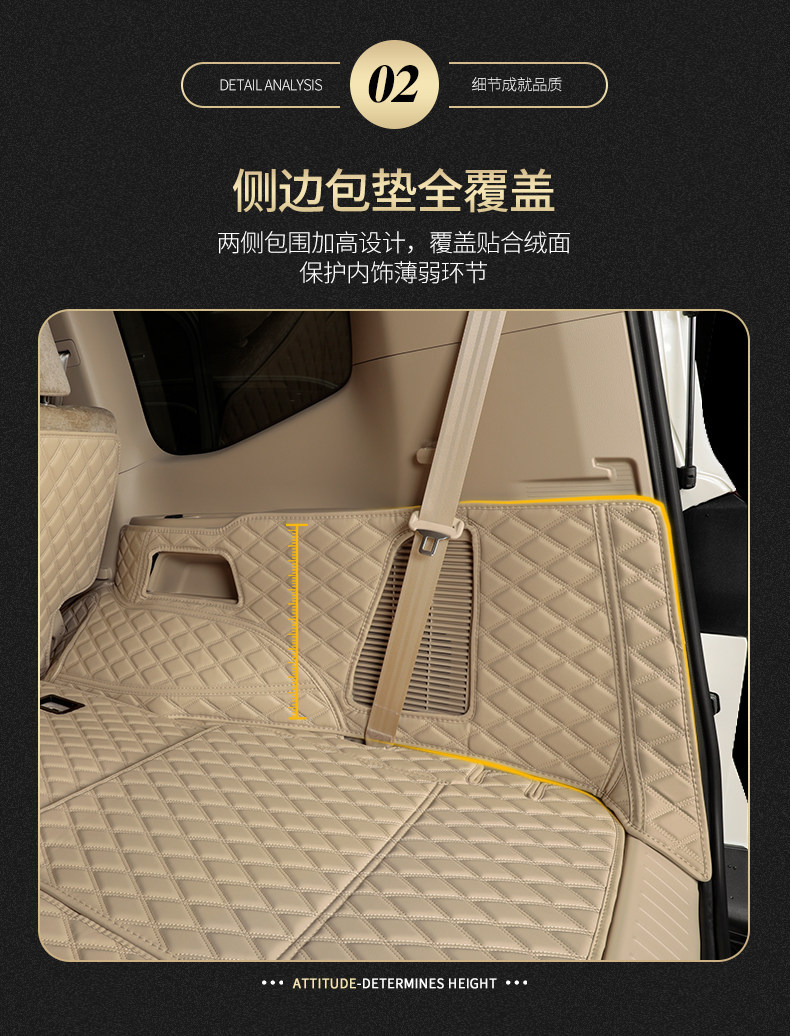 23-25 New Model Land Cruiser Trunk Mat Lc300 Full Surround Rear Compartment Mat Lc71 Land Cruiser Modification