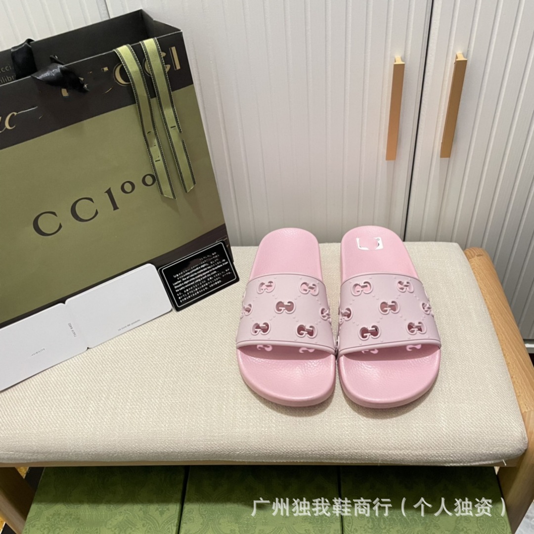 G家のカップルのファッションの滑り止めの潮流の個性の外は百合の砂浜の1字のプリントの冷たいスリッパの卸売り価格を着ます。