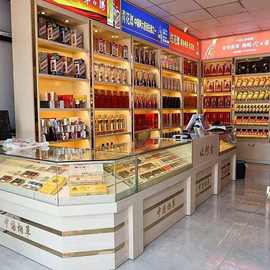 烟酒店酒柜展示柜收银台便利店烟酒店柜台商场柜便利收银白酒年货