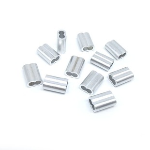 in stock wholesale aluminum sleeve 8-shaped aluminum sleeve double hole aluminum sleeve coated wire rope oval aluminum buckle round hole aluminum chuck