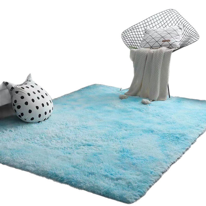 ins alfombra de lana de seda de viento sala de estar cubierta de color sólido pelo largo anti-deslizante alfombra de cama sofá alfombra de dormitorio mayorista