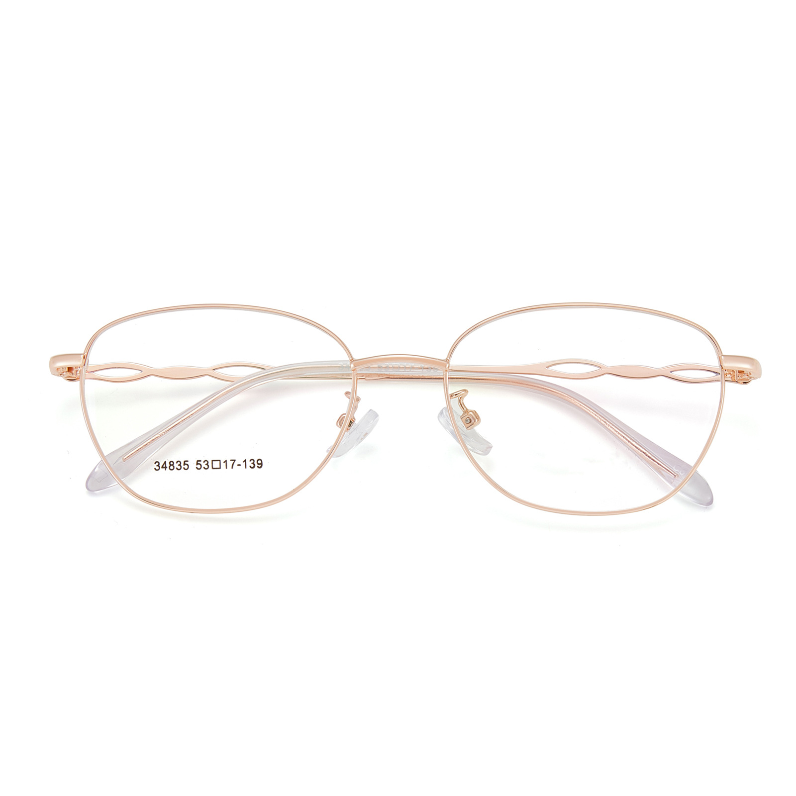 Moda al por mayor de damas marco de ojos de gato simple y flexible marco de gafas metálicas Danyang puede equiparse con marco de gafas de miopía y hipermetropía