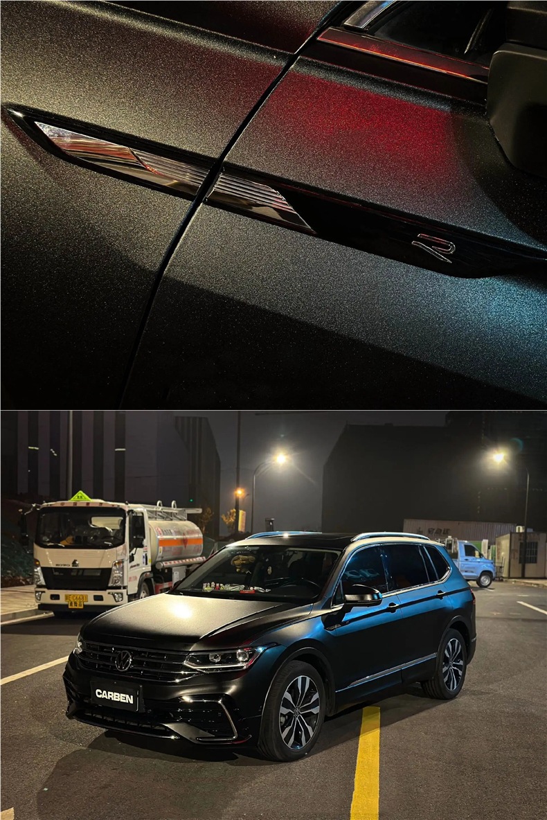 Pet Car Color Changing Film Motorcycle Electric Vehicle Black Warrior Super Sub-Frosted Car Film Electro-Optical Metal White Body Film