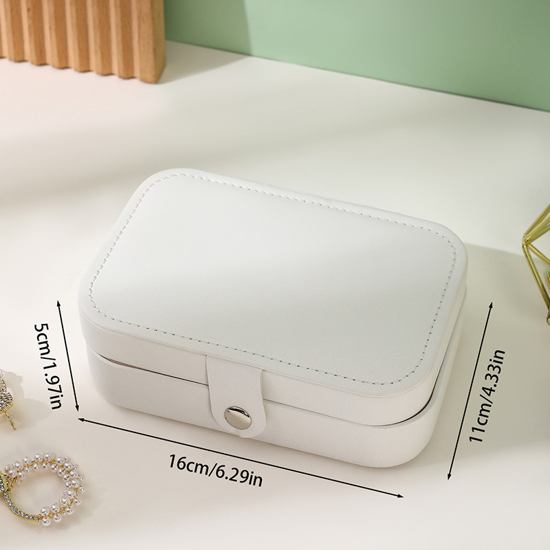 Daily Occasion Pu Leather Material Simple Style Solid Color Pu Leather Wholesale Jewelry Boxes
