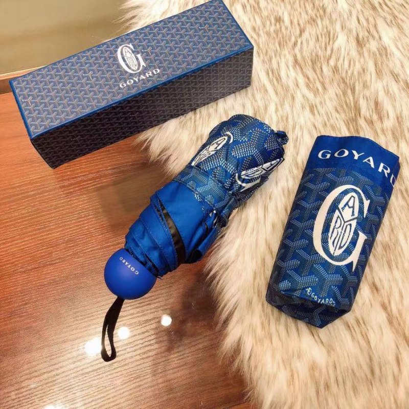 Goyard Goyardine Folding Umbrella Blue