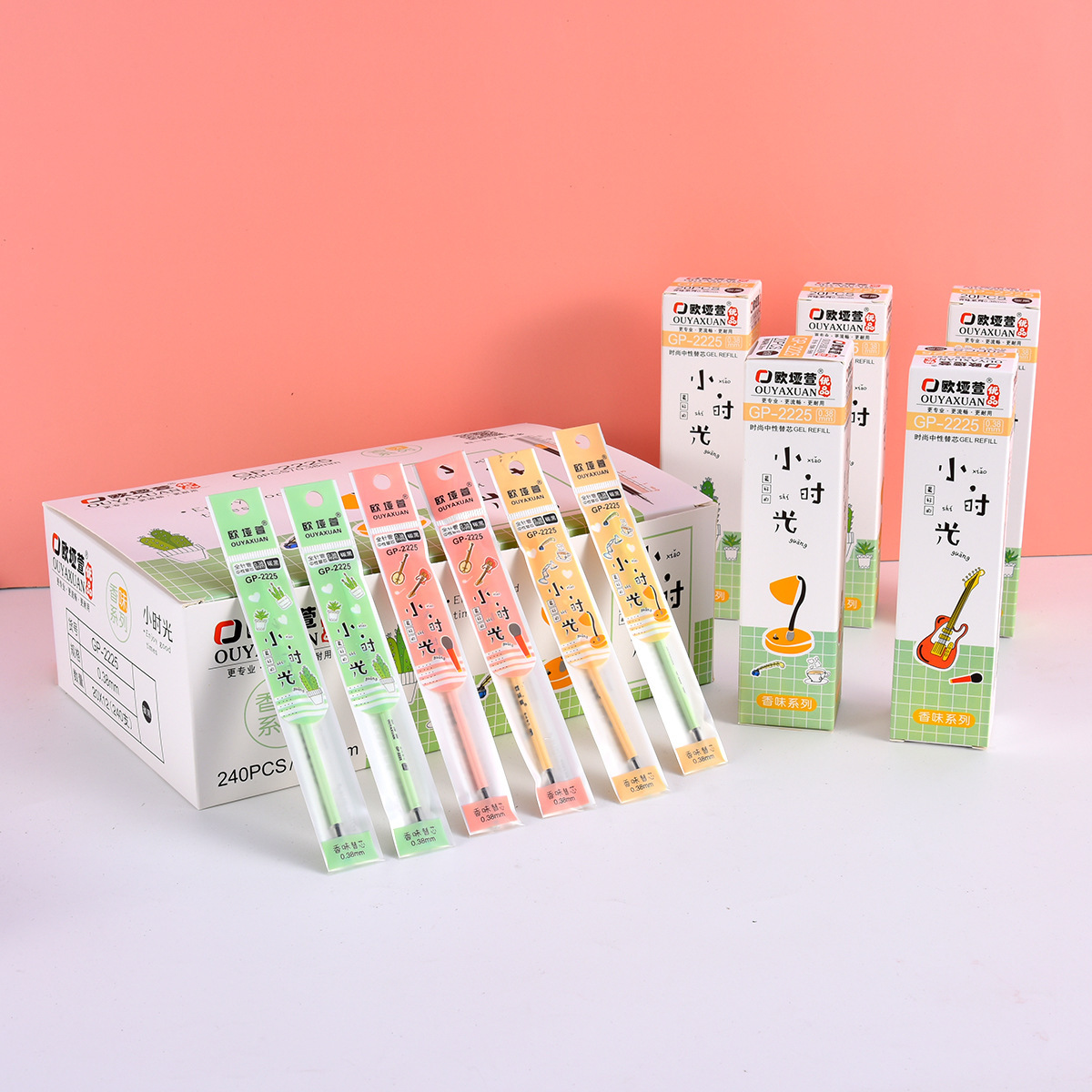 Repuesto de Tinta Gel 0.38mm Set de 20 Piezas de Plástico para Estudiantes
