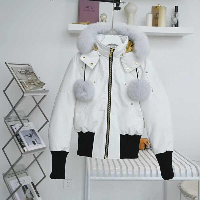 小剪刀羽绒服03女款冬季修身中长款狐狸毛领金标Moose Downjarket|undefined