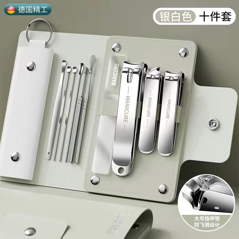 Nuevo conjunto de cortadores de uñas para hombres, herramientas de uñas caseras, tijeras de uñas individuales, cucharas de orejas, dos en una herramienta de uñas image 15