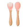 Y12 wooden spoon+wooden fork
