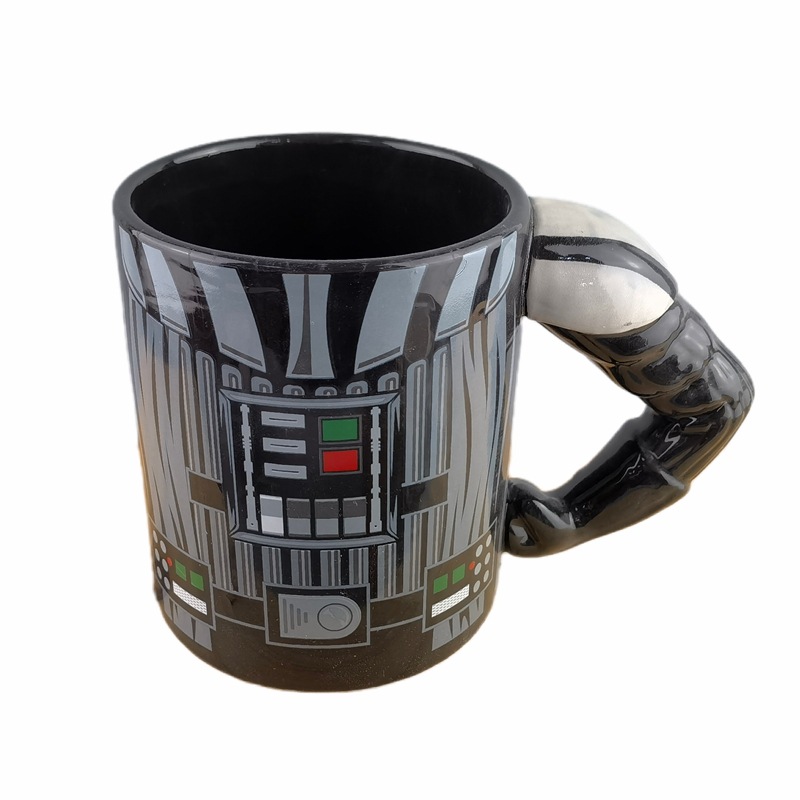 Taza de cerámica de Star Wars soldado blanco y negro taza de café D2 Star Wars B8 taza de robot 3D en forma de taza de agua