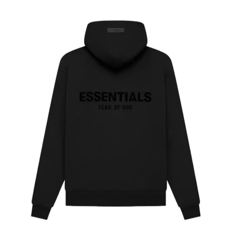 Essentials-SS22 - Front and back flocked print pullover hoodie HOODIE trendy brand sweatshirt Essentials-SS22 - Front and back flocked print pullover hoodie HOODIE trendy brand sweatshirt