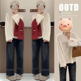 -Pregnant women's autumn and winter pullover