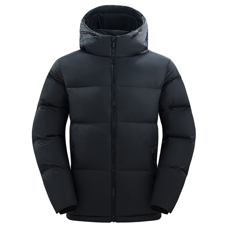 Chaqueta de pluma transfronteriza para hombres pareja de invierno corto con terciopelo grueso calentamiento chaqueta de pan fría de costura chaqueta de hombre moda image 4