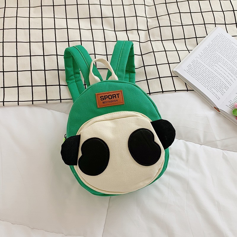 [canvas] green panda/mini/kids backpack // huge discount