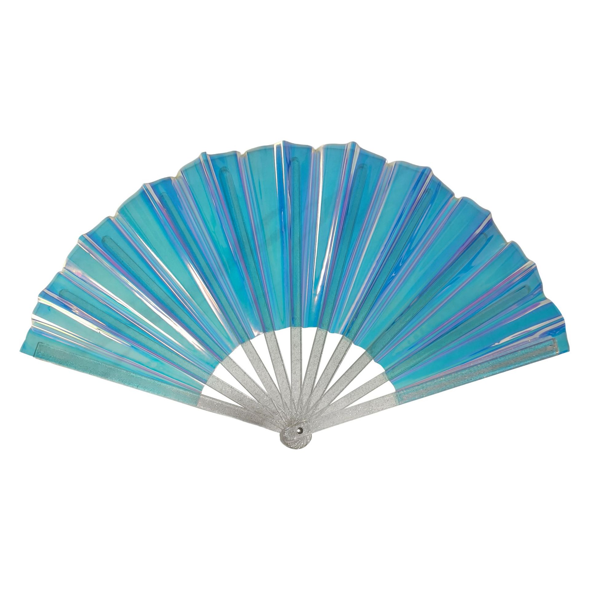 Abanico Plegable de Kung Fu de 33 cm de Plástico para Danza y Artes Marciales