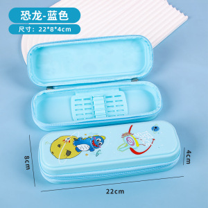 Estuche de lápices multifuncional de dibujos animados para niños y niñas personalizados para estudiantes de escuela primaria estuche para lápices de gran capacidad caja de papelería resistente al desgaste de doble capa