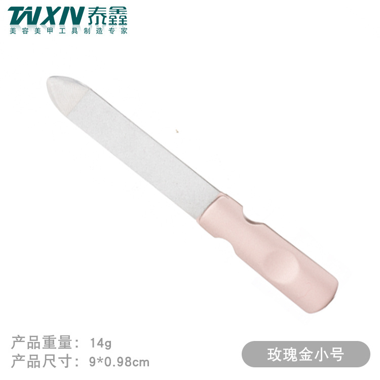 Al por mayor archivo de uñas de doble cara al por mayor archivo de uñas de acero inoxidable de cuatro lados tira de molienda de uñas traje de herramienta de manicura