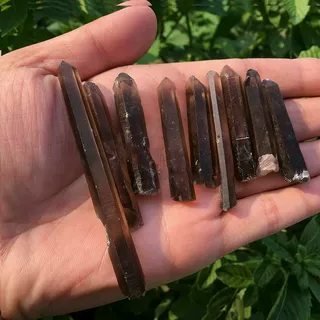 厂家批发天然茶水晶标本晶簇茶黄水晶矿标跨境电商直播黑水晶原石