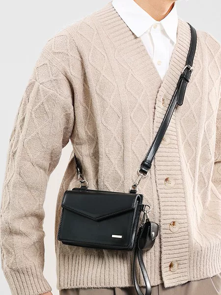 Couple Style Versatile Crossbody Bag with Small Bag Korean Style Commuter Shoulder Bag Sling Bag High-End Small Shoulder Bag Trendy Men's Bag