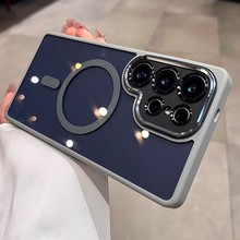 金属镜头适用三星s25ultra手机壳新款s25+简约24磁吸s24ultra情侣