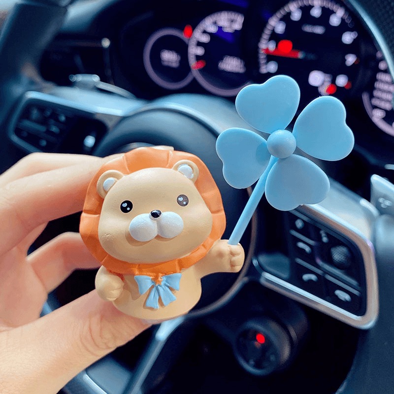 Aire acondicionado del automóvil salidas de aire decoraciones aromáticas dibujos animados lindo cerdo coche eléctrico consola adornos de perfume montados en el automóvil