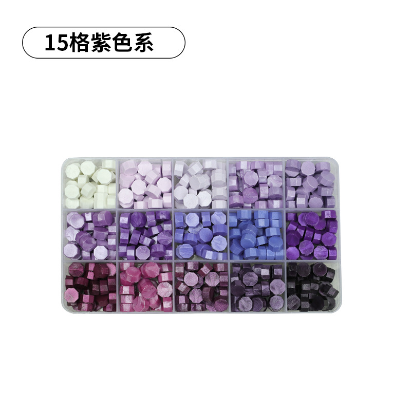 Fuego pintura cera grano traje de color mezclado 24 caja de cuadros de color ocho lados fuego pintura sellado cera fuego pintura sello cera grano fábrica al por mayor