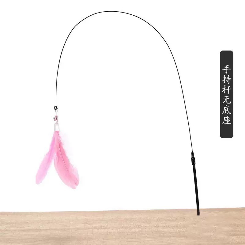 분홍색 휴대용 고양이 재미있는 스틱