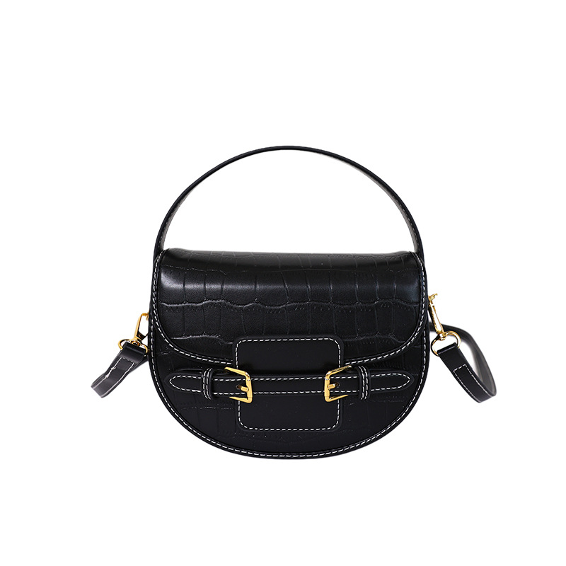 Crocodile Pattern Shoulder Bag Mujeres 2026 nuevo cross-border universal bolso cuadrado pequeño nicho diseño de moda silla de montar