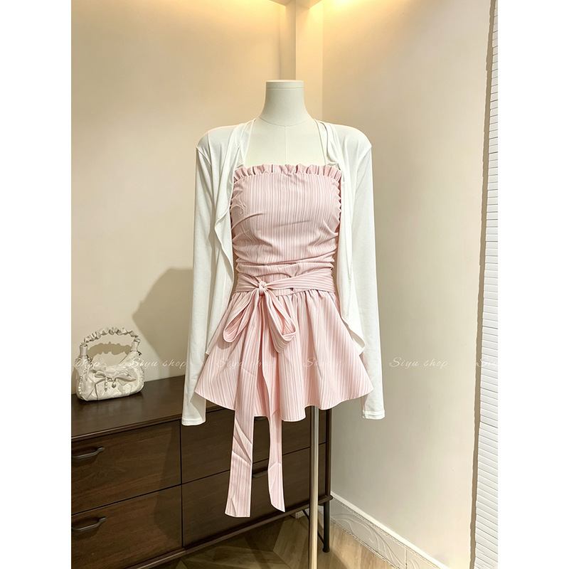 Plus-Size Pure Desire Style Lace-Trimmed Tube Top for Women, New Summer Thin Cardigan, Age-Reducing Versatile Layering Top