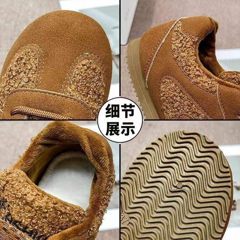 蕾丝加绒保暖德训复古2025新款平底日系校园休闲运动阿甘百搭板鞋