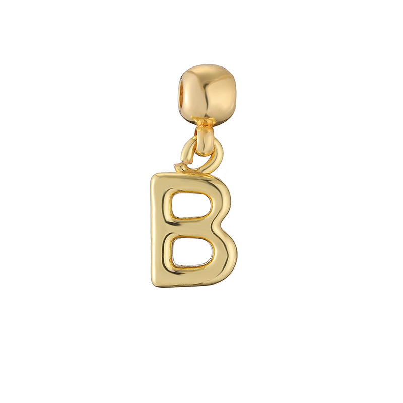 1g Weight Pendant Jewelry Making Type Copper Material Geometric, Letter, Conch Pattern Colorful Diamond Inlaid Copper Necklace DIY Personalized Mermaid Turtle Sea Snail O-shaped Women's Jewelry Accessories 15