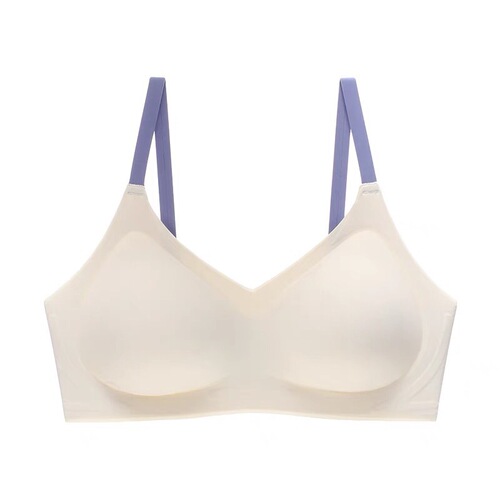 Genuine Japanese Fixed Cup Seamless Underwear Women's Small Breast Gathering Larger No Wire Bra Summer Thin Bra