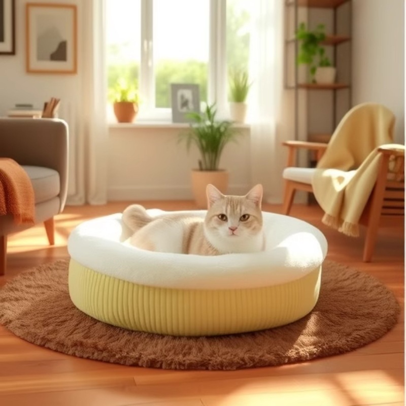Cazada para gatos Four Seasons Universal Invierno Cálido Gato Mascotas Estera semi-cerrada Pequeña caseta para perros Estera para gatos Cama para gatos Hogar