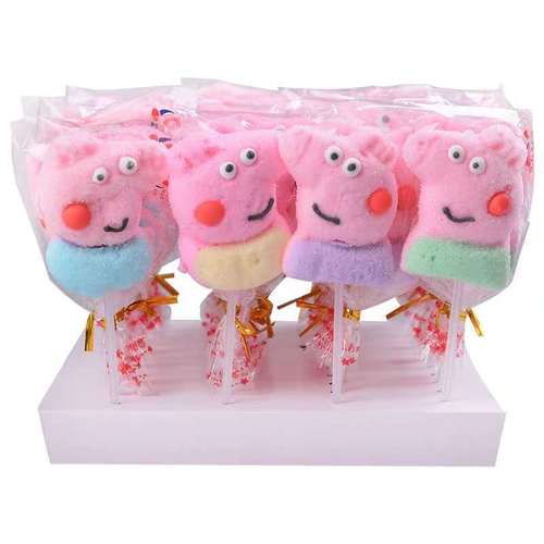 Halloween lollipop Christmas candy snack leisure cartoon style little pig cotton candy lollipop candy wholesale