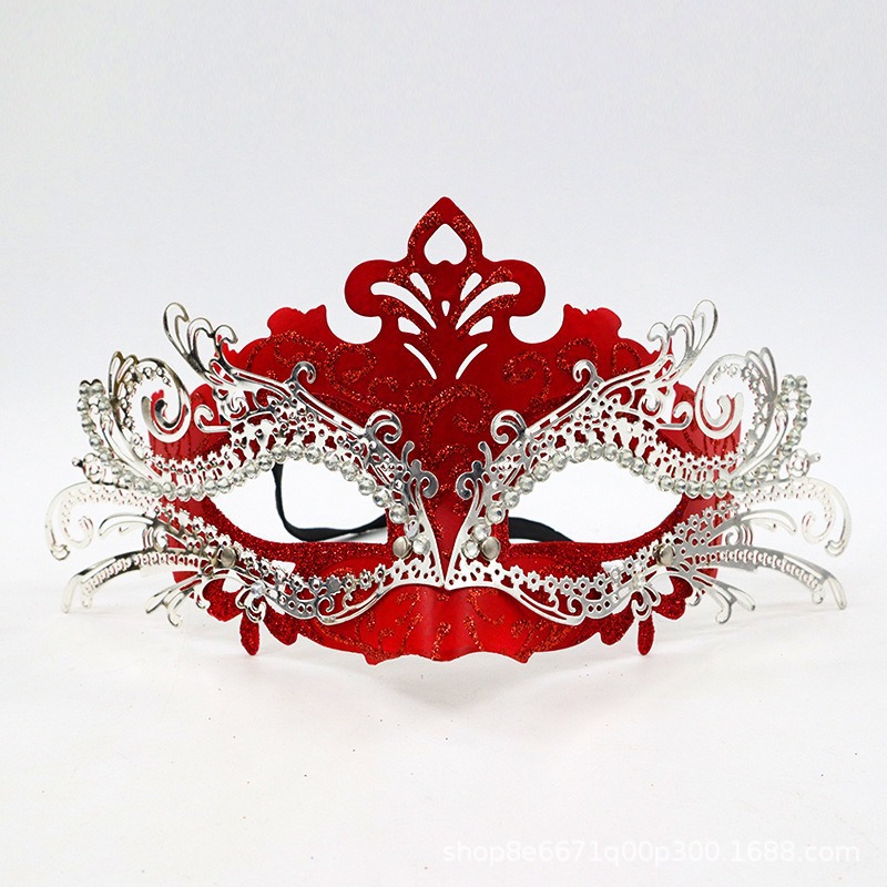 Ventas transfronterizas máscaras de hierro forjado de plástico de alta calidad máscaras de maquillaje de plástico pintadas máscaras de carnaval