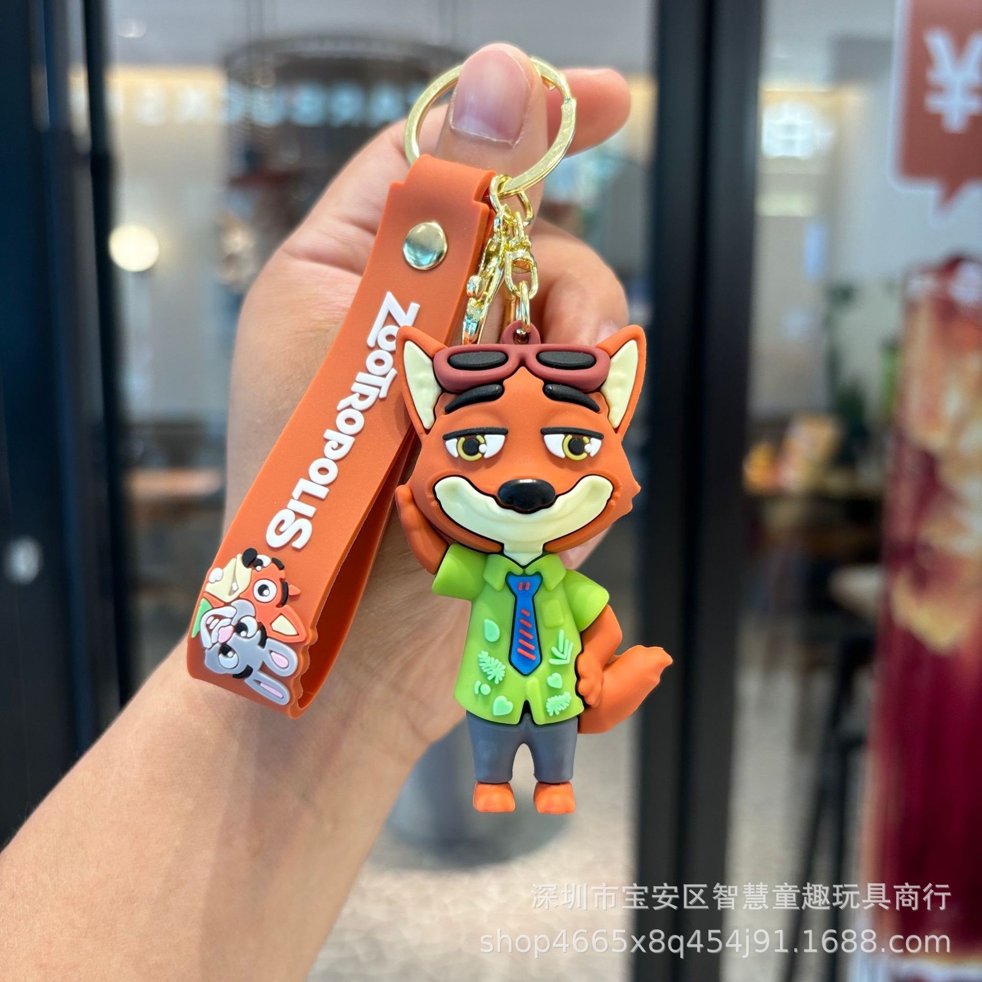 Caricatura nueva ciudad de animales locos lindos Judy llaveros bolsos de pareja colgantes al por mayor